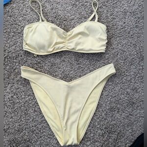 Hollister Light Yellow Bikini Set